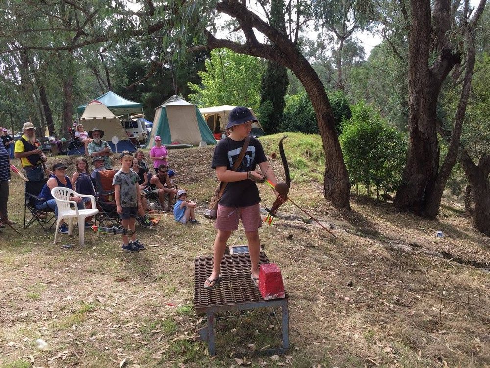 Archery Practice in the Bush