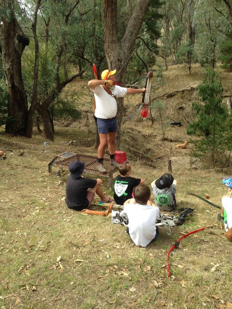 Archery Practice in the Woods